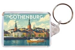 Gothenburg - Sweden - Artistic Double Sided Large Keyring 26S1