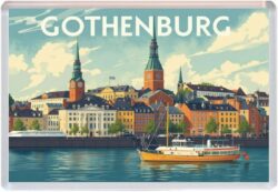 Gothenburg - Sweden - Artistic Jumbo Fridge Magnet 26S1