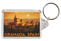 Granada - Spain - Artistic Double Sided Large Keyring 26S1