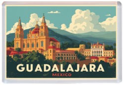 Guadalajra - Mexico - Artistic Jumbo Fridge Magnet 26M1