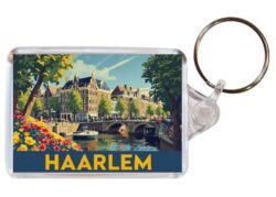 Haarlem - Netherlands - Artistic Double Sided Large Keyring 26H1