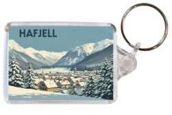 Hafjell - Norway - Artistic Double Sided Large Keyring 26N1