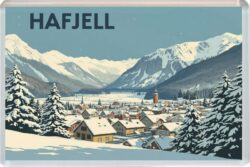 Hafjell - Norway - Artistic Jumbo Fridge Magnet 26N1