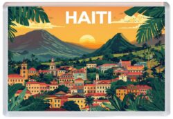 Haiti - Caribbean - Artistic Jumbo Fridge Magnet 26C1