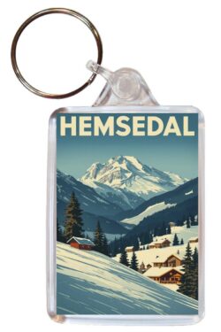 Hemsedal - Norway - Artistic Double Sided Large Keyring 26N1