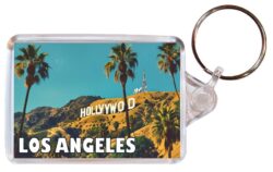 Hollywood - USA - Artistic Double Sided Large Keyring 26US1