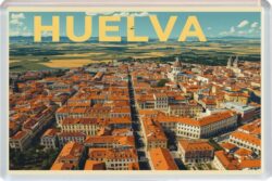 Huelva - Spain - Artistic Jumbo Fridge Magnet 26S1