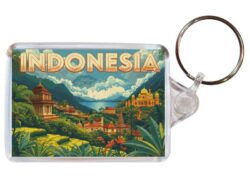 Indonesia - Artistic Double Sided Large Keyring 26I1