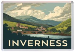 Inverness - Scotland - Artistic Jumbo Fridge Magnet 26S1