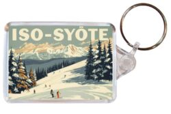 Iso-Syote - Finland - Artistic Double Sided Large Keyring 26F1