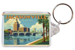 Jacksonville - USA - Artistic Double Sided Large Keyring 26US1