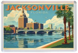 Jacksonville - USA - Artistic Jumbo Fridge Magnet 26US1