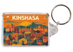 Kinshasa - Republic of Congo - Artistic Double Sided Large Keyring 26ROC1