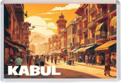 Kabul - Afghanistan - Artistic Jumbo Fridge Magnet 26A1