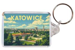 Katowice - Poland - Artistic Double Sided Large Keyring 26P1