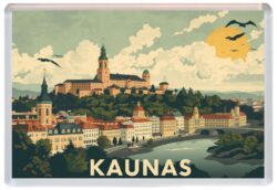 Kaunas - Lithuania - Artistic Jumbo Fridge Magnet 26V1