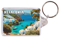 Kefalonia - Greece - Artistic Double Sided Large Keyring 26F1