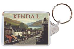 Kendal - Cumbria - Artistic Double Sided Large Keyring 26E1