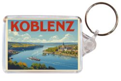 Koblenz - Germany - Artistic Double Sided Large Keyring 26F1