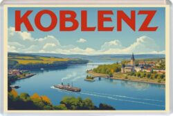 Koblenz - Germany - Artistic Jumbo Fridge Magnet 26G1