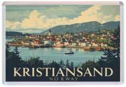 Kristiansand - Norway - Artistic Jumbo Fridge Magnet 26N1