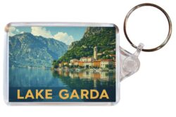 Lake Garda - Italy - Artistic Double Sided Large Keyring 26I1