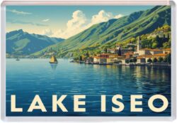 Lake Iseo - Italy - Artistic Jumbo Fridge Magnet 26I1