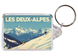 Les Deux Alpes - France - Artistic Double Sided Large Keyring 26F1