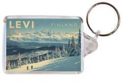 Levi - Finland - Artistic Double Sided Large Keyring 26F1