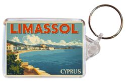Limassol - Cyprus - Artistic Double Sided Large Keyring 26C1