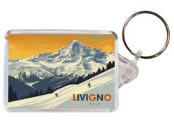 Livigno - Italy - Artistic Double Sided Large Keyring 26I1