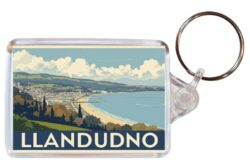 Llandudno - Wales - Artistic Double Sided Large Keyring 26W1