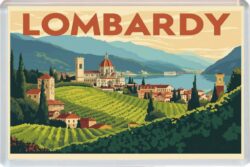 Lombardy - Italy - Artistic Jumbo Fridge Magnet 26I1