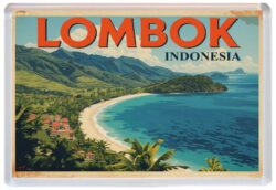 Lombok - Indonesia - Artistic Jumbo Fridge Magnet 25I