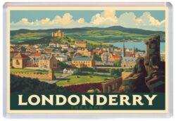 Londonderry - Northern Ireland - Artistic Jumbo Fridge Magnet 26S1
