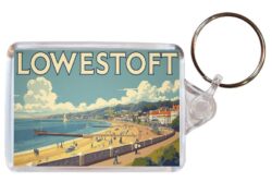 Lowestoft - Suffolk - Artistic Double Sided Large Keyring 26E1