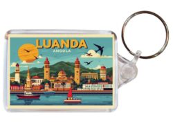 Luando - Angola - Artistic Double Sided Large Keyring 26A1