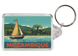 Mozambique - Artistic Double Sided Large Keyring 26M1
