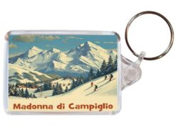 Madonna di Campiglio - Italy - Artistic Double Sided Large Keyring 26I1