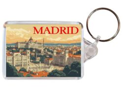Madrid - Spain - Artistic Double Sided Large Keyring 26S1