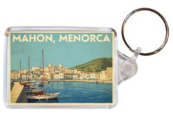 Mahon - Menorca - Artistic Double Sided Large Keyring 26S1