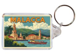 Malacca - Malaysia - Artistic Double Sided Large Keyring 26M1