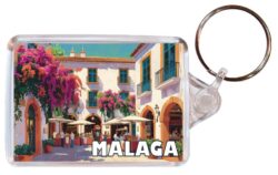 Malaga - Spain - Artistic Double Sided Large Keyring 26S1