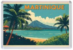 Martinique - Caribbean - Artistic Jumbo Fridge Magnet 26C1