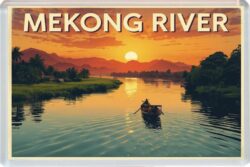 Mekong River - Artistic Jumbo Fridge Magnet 26C1
