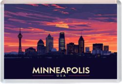 Minneapolis - USA - Artistic Jumbo Fridge Magnet 26US1