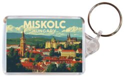 Miskolc - Hungary - Artistic Double Sided Large Keyring 26H1