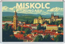 Miskolc - Hungary - Artistic Jumbo Fridge Magnet 26H1