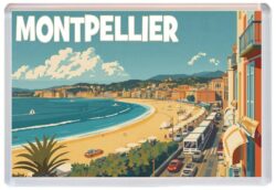 Montpellier - France - Artistic Jumbo Fridge Magnet 26F1