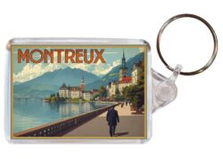 Montreux - Switzerland - Artistic Double Sided Large Keyring 26S1